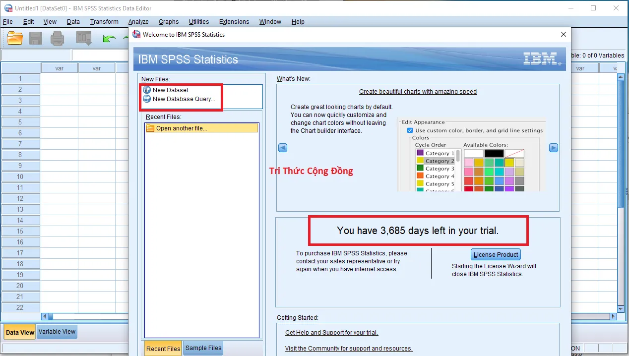 Màn hình SPSS 25 crack thành công