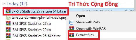 Giải nén phần mềm SPSS 25 full crack
