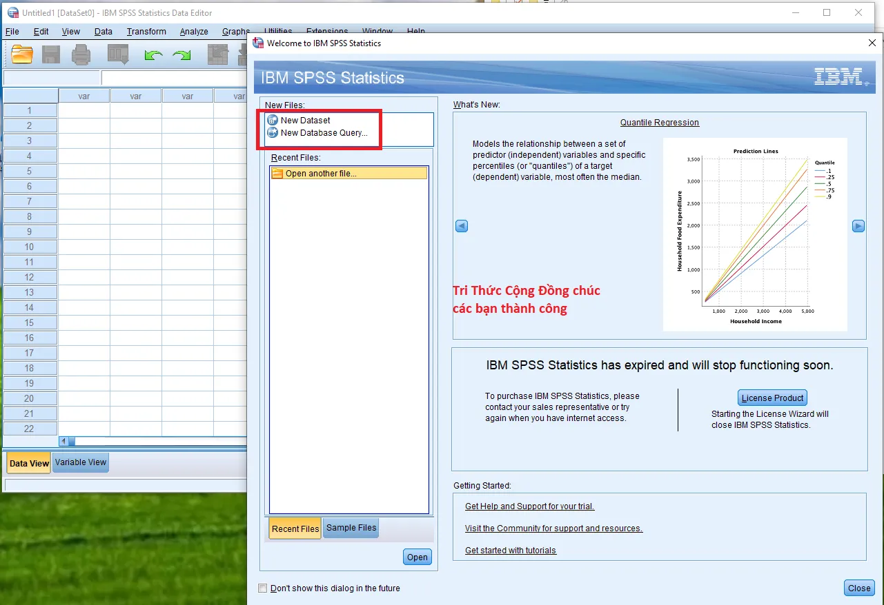 Màn hình tải SPSS 26 thành công