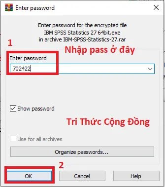 Pass giải nén SPSS