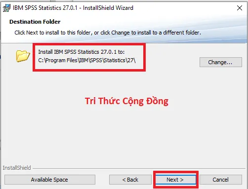 Đường dẫn khi lưu file SPSS mặc định