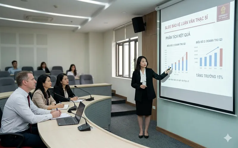 Vai trò của Slide trong buổi bảo vệ luận văn thạc sĩ