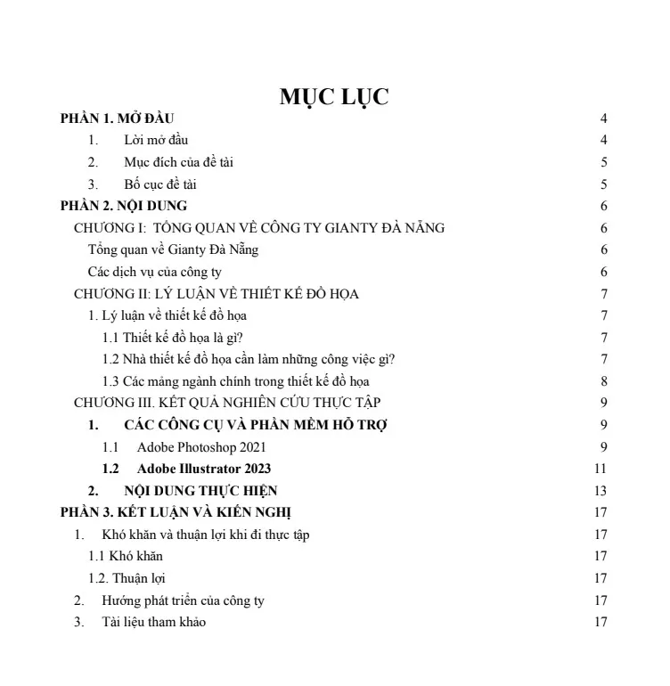 Báo cáo thực tập thiết kế đồ họa tại Công ty GIANTY Đà Nẵng