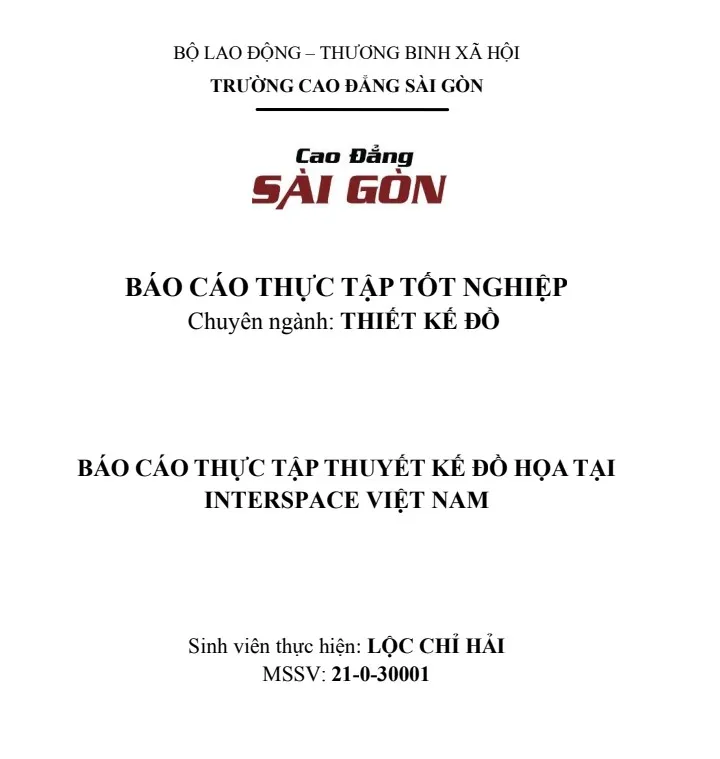 Báo cáo thực tập thiết kế đồ họa tại Công ty INTERSPACE Việt Nam