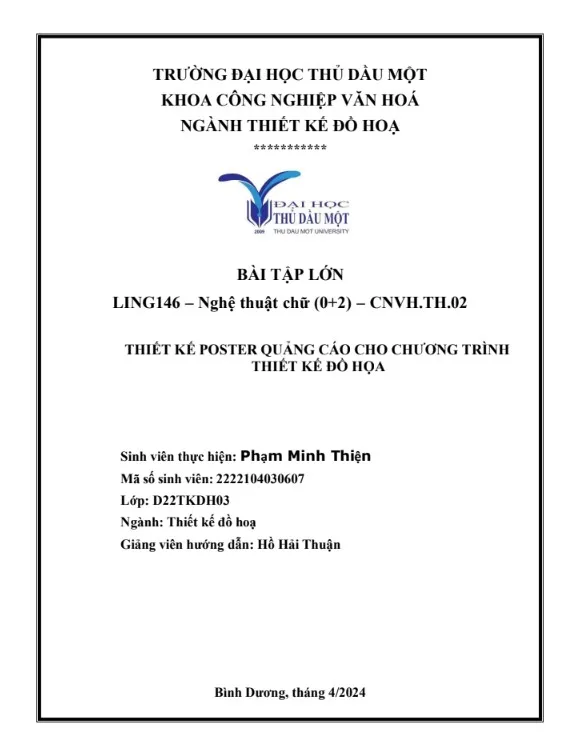 Báo cáo thực tập thiết kế poster quảng cáo chương trình đào tạo thiết kế đồ họa