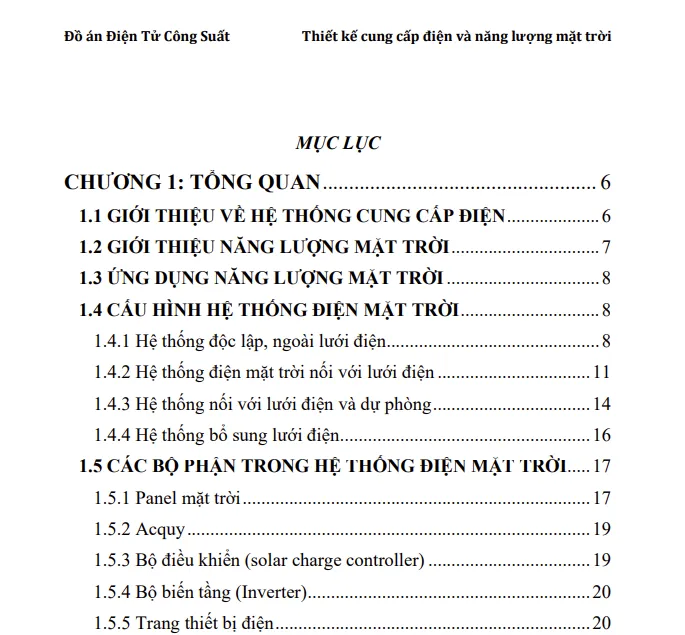 Báo cáo thực tập thiết kế hệ thống điện năng lượng mặt trời cho gia đình