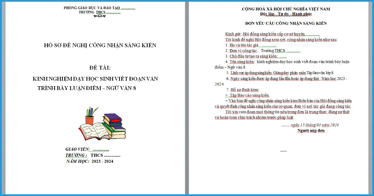 Danh sách đề tài sáng kiến kinh nghiệm Ngữ văn 8 mới nhất