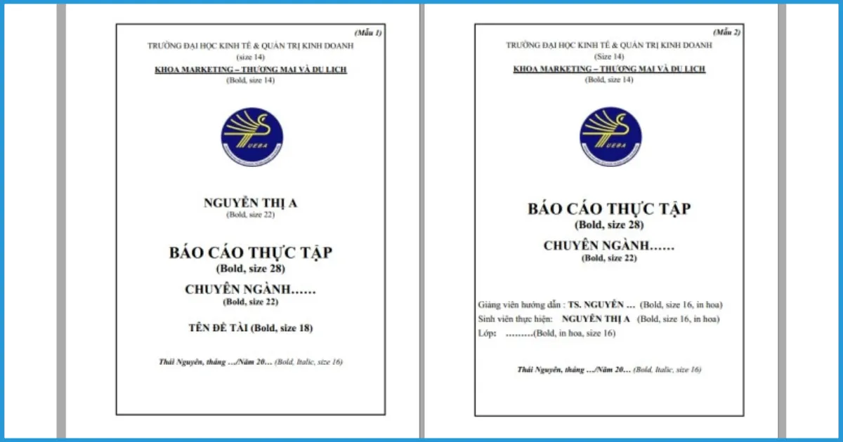 Định dạng báo cáo thực tập ngành điện lạnh chuẩn