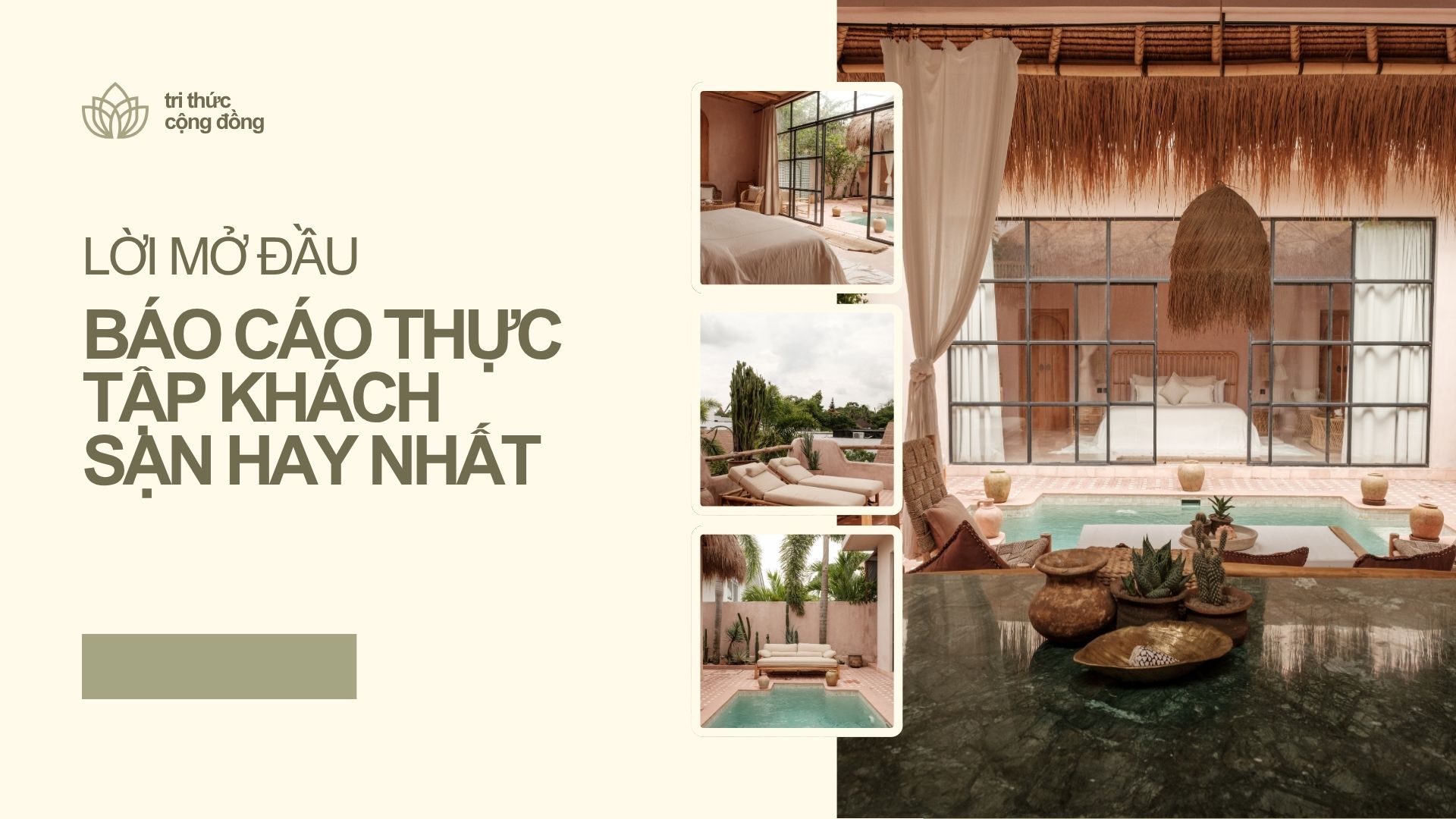 Cách viết lời mở đầu báo cáo thực tập khách sạn chuẩn