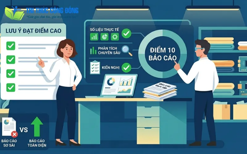 Lưu ý viết báo cáo thực tập kế toán hàng tồn kho