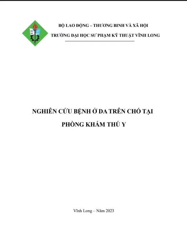 Báo cáo thực tập phòng khám thú y – bệnh da trên chó