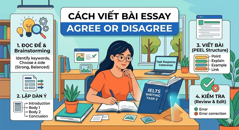 Cách viết bài essay agree or disagree