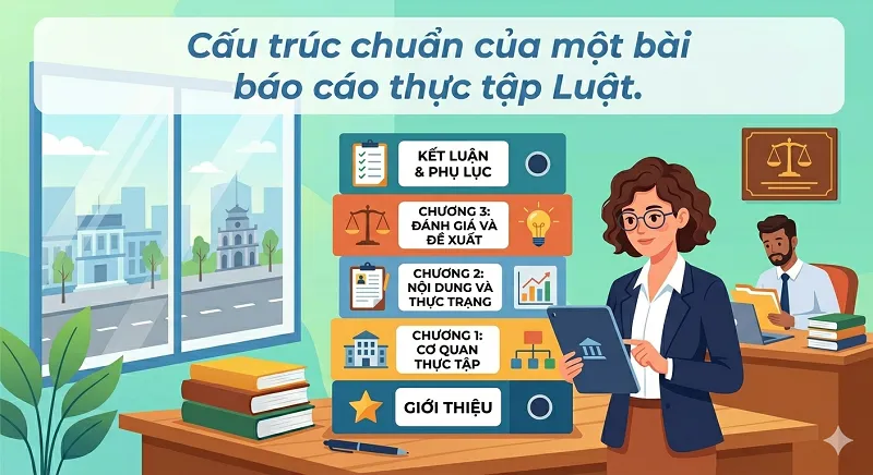 Cấu trúc chuẩn của một bài báo cáo thực tập Luật Cấu trúc chuẩn của một bài báo cáo thực tập Luật