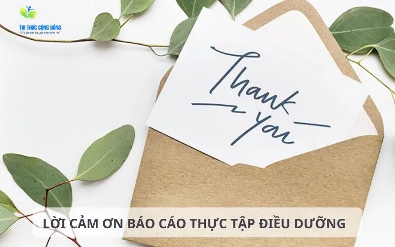 Lời cảm ơn báo cáo thực tập điều dưỡng