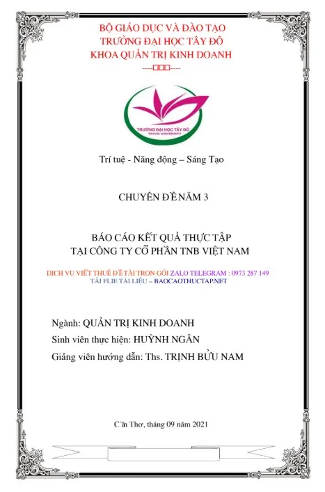 Quy trình bán hàng tại Công ty Cổ phần TNB Việt Nam