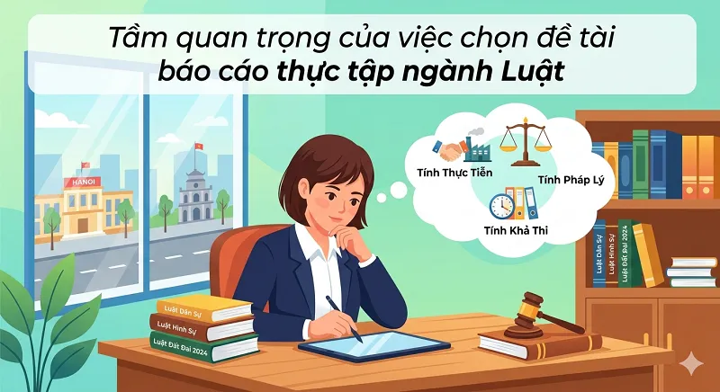 Tầm quan trọng của việc chọn đề tài báo cáo thực tập ngành Luật Tầm quan trọng của việc chọn đề tài báo cáo thực tập ngành Luật