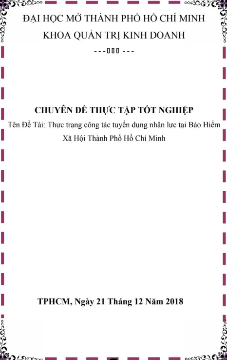 Thực trạng tuyển dụng nhân lực tại Bảo Hiểm Xã Hội TPHCM