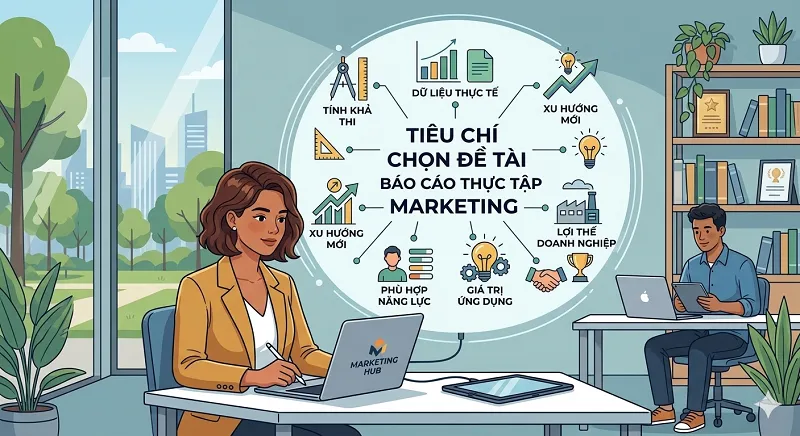 Tiêu chí chọn đề tài báo cáo thực tập marketing